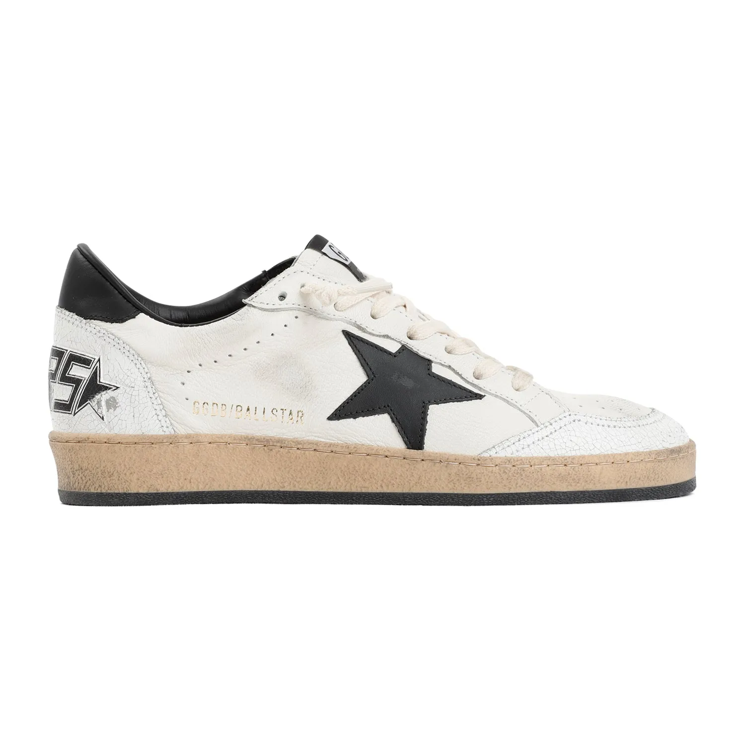 White Nappa Leather Ball Star Sneakers