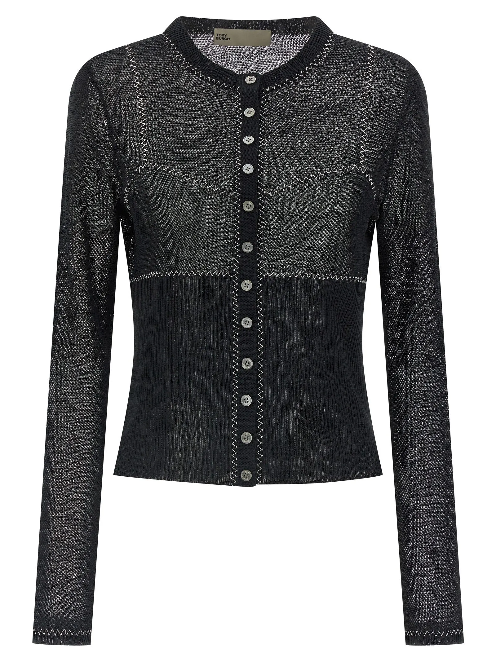 Mesh Cardigan Maglioni Nero