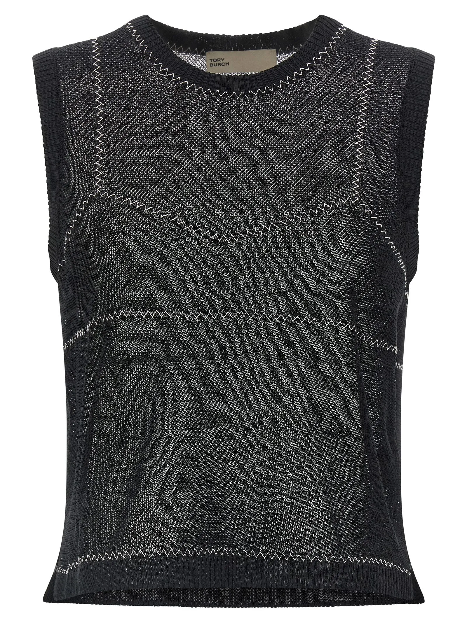 Mesh Top Top Nero