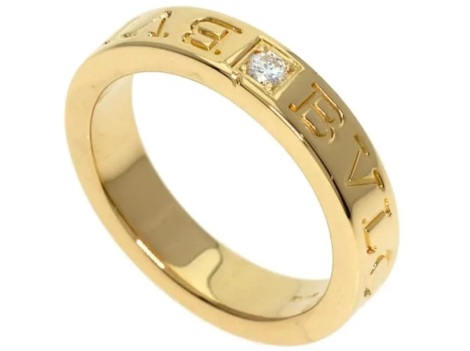 Bulgari Anello Bvlgari Double 1P in diamante in oro giallo 18K