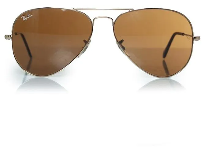 Autre Marque Ray Ban, Aviatore in oro e marrone D'oro