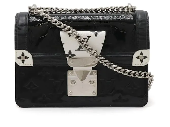 Borsa a spalla Louis Vuitton Monogram Vernis Epi Winewood PM M90445 Nero