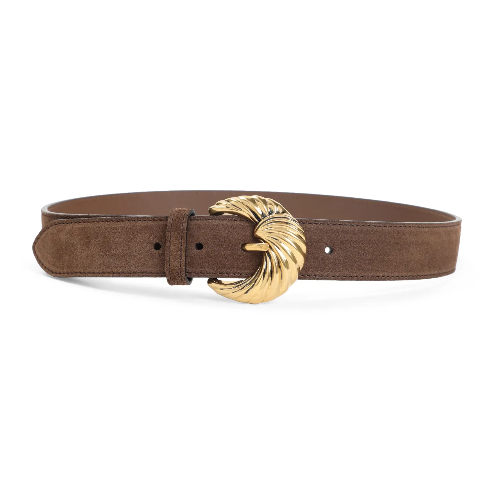 Brown Suede Leather Belt