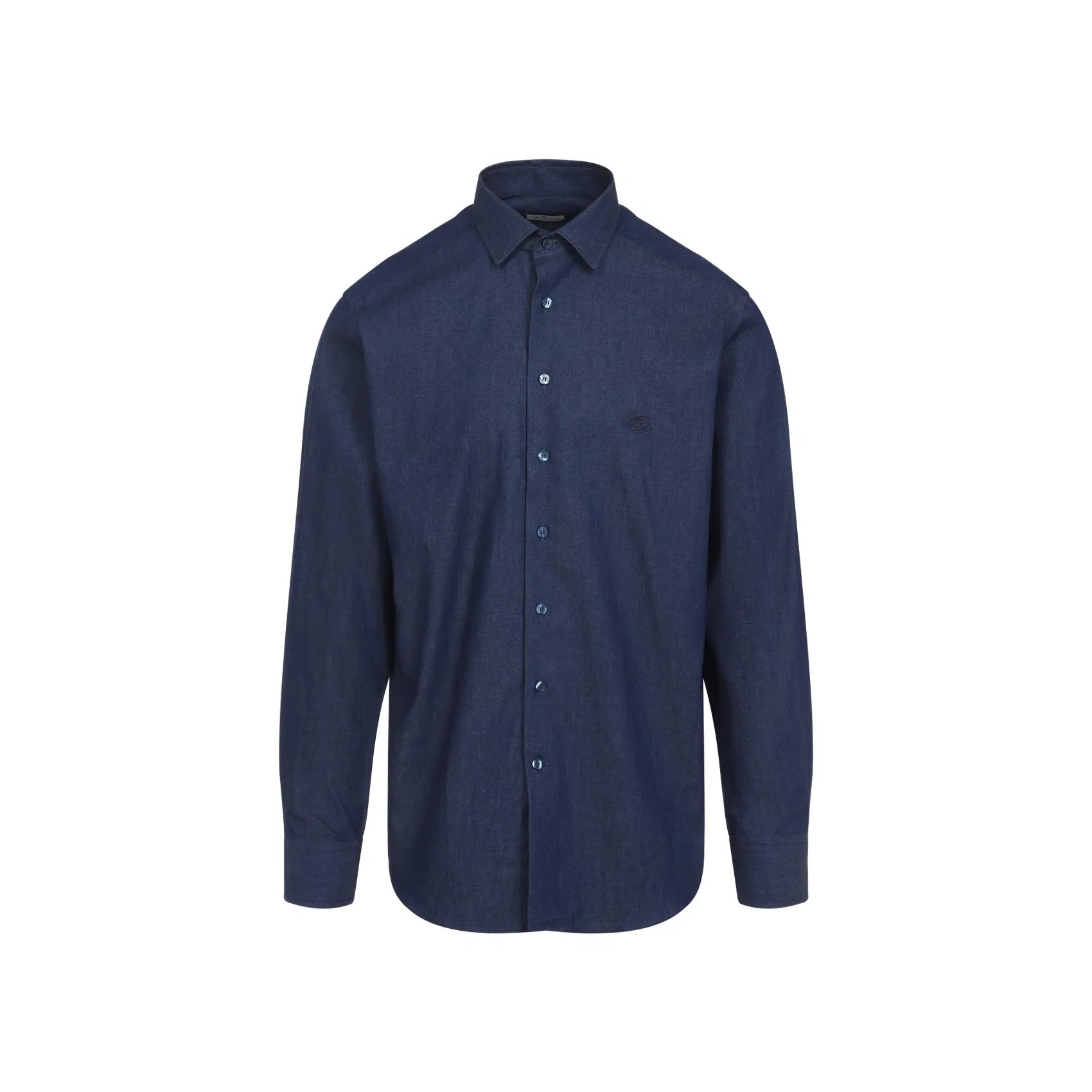 Blue Cotton Roma Logo Shirt