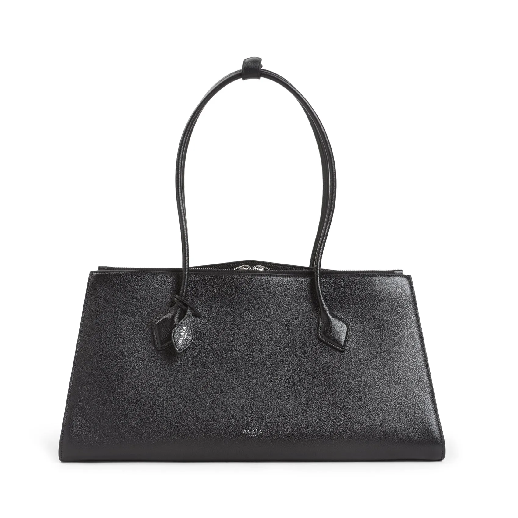 Black Grained Leather Le Teckel Tote Bag