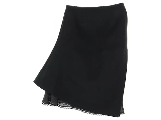 Gonna in Melton di Lana Sacai Nero