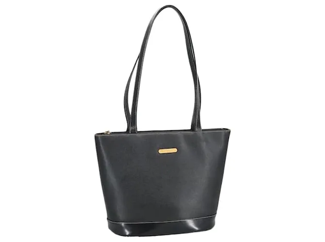 Autre Marque Borsa tote in pelle nera Burberrys Auth ep6558 Nero