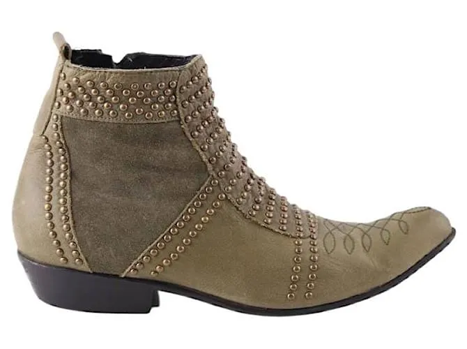 Anine Bing Stivali in camoscio Cachi