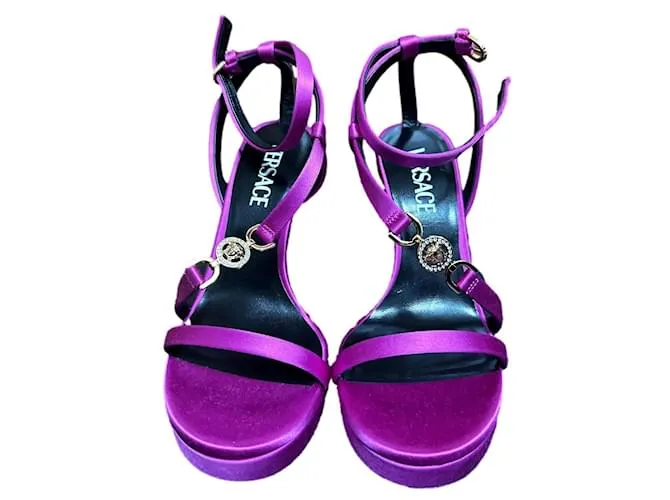 Sandali Versace Crystal Medusa 95 Rosa Fuschia