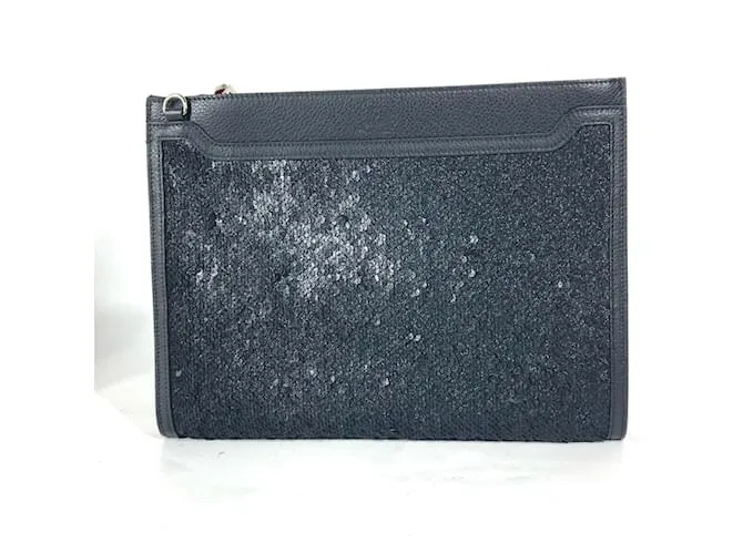 Borsa in paillettes SKY di Christian Louboutin Nero