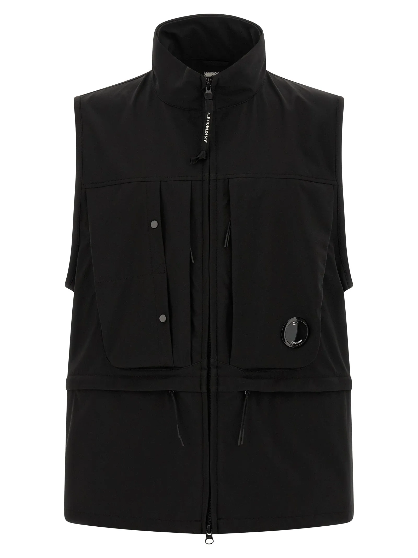 Cp Shell Hooded Gilet Nero