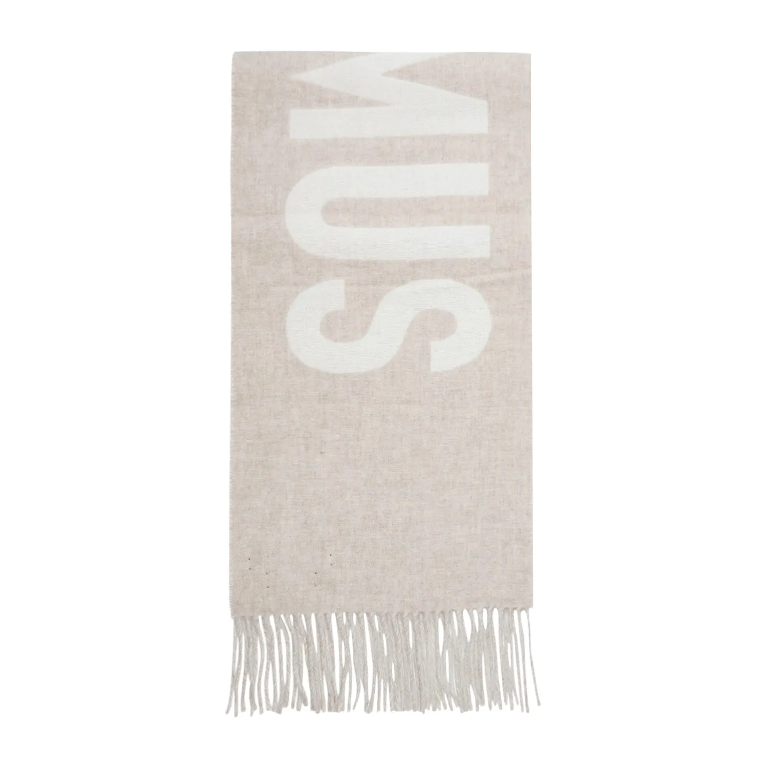 Beige Wool Logoed L`éCharpe Jacquemus