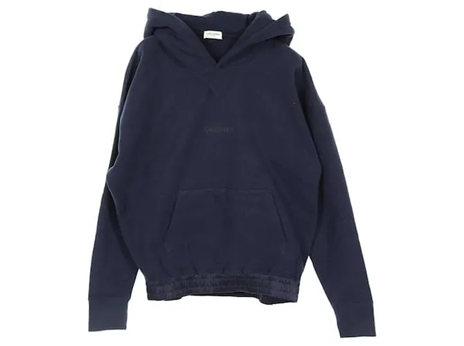 Yves Saint Laurent Felpa in cotone Saint Laurent Paris 773358 Blu navy