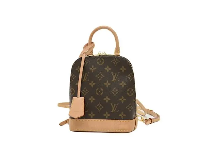 Zaino Alma Monogram Louis Vuitton Marrone Monogramma