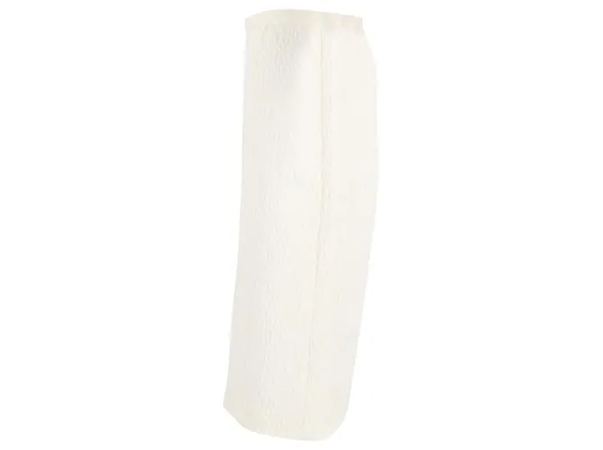 Gonna a matita midi testurizzata Roland Mouret in viscosa bianca Bianco