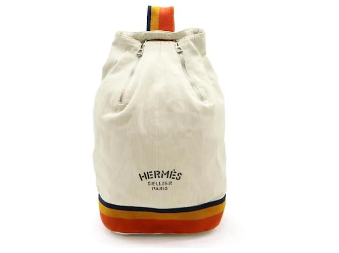 Borsa a spalla in tela Cavalier di Hermès Beige