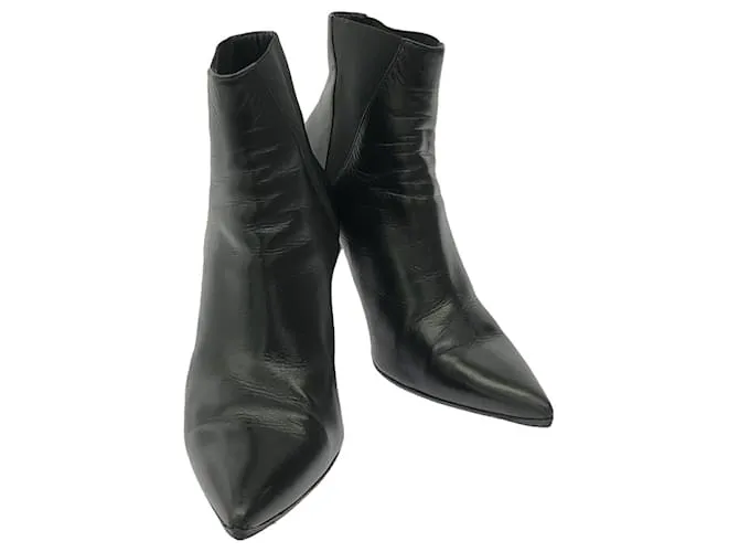 Yves Saint Laurent Stivali in pelle Saint Laurent Paris Nero