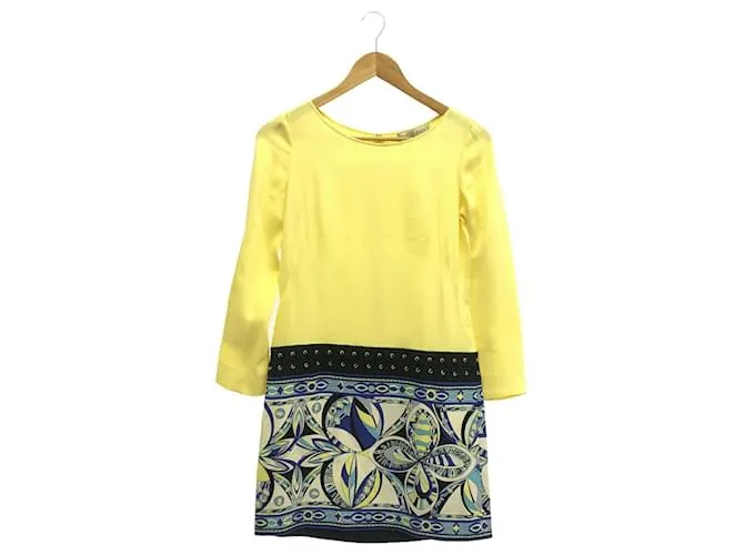 Autre Marque Abito in seta Emilio Pucci Giallo