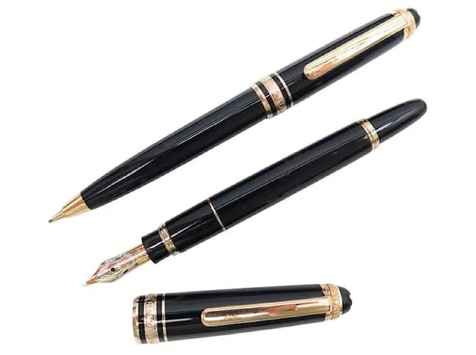SET MONTBLANC MEISTERSTUCK PENNA A INCHIOSTRO + MATITA MECCANICA ANNIVERSARIO MOZART Nero