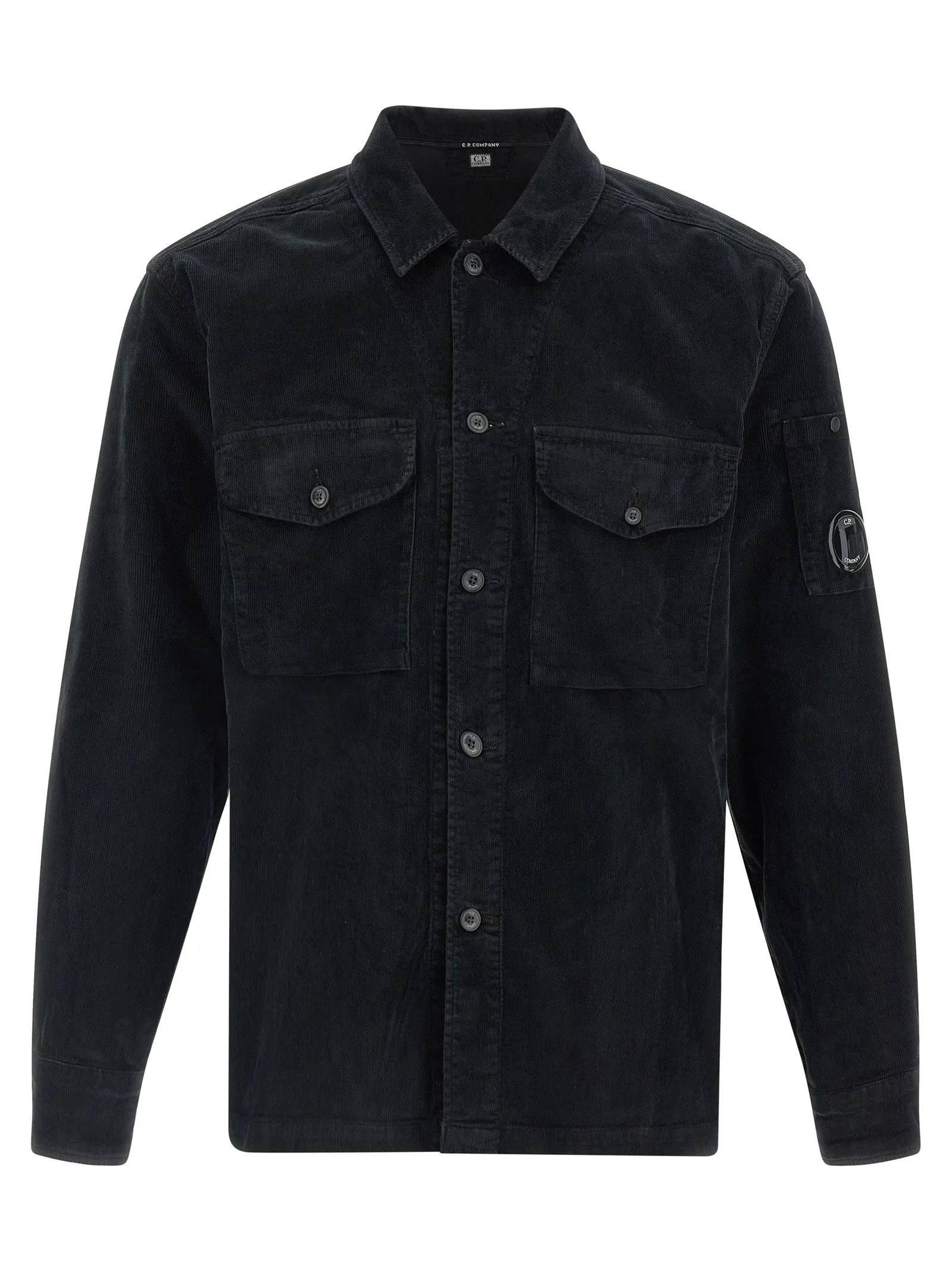Ribbed Velvet Overshirt Camicie Nero