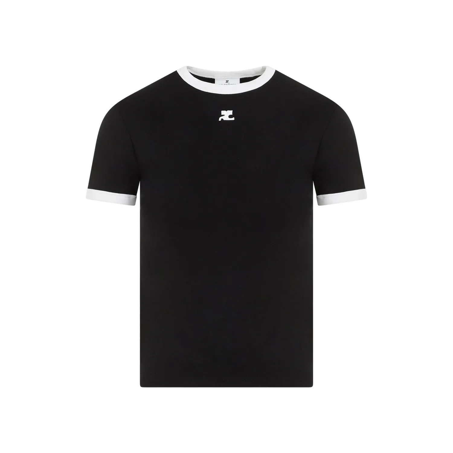 Black Bumpy Contrast T-Shirt Reedition