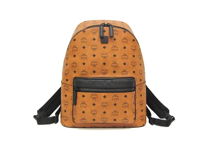 Zaino in pelle MCM Visetos Marrone Nero