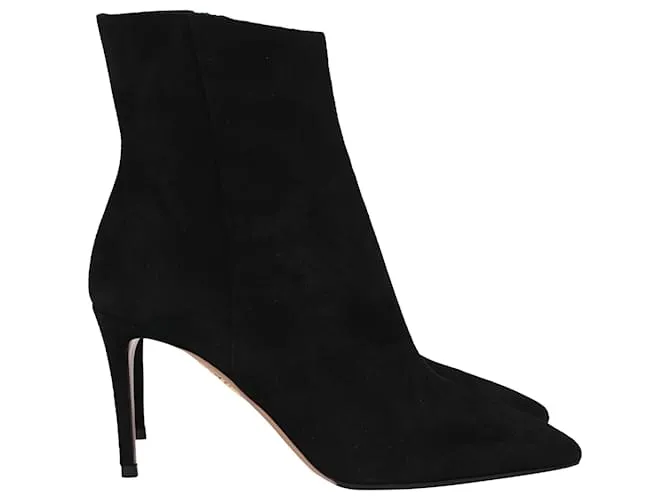 Stivali Matignon Aquazzura in Camoscio Nero