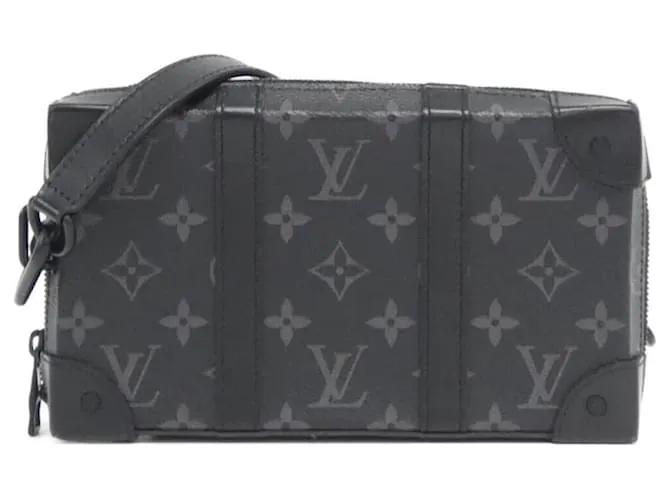 Borsa a spalla portafoglio Soft Trunk Monogram Eclipse di Louis Vuitton Nero