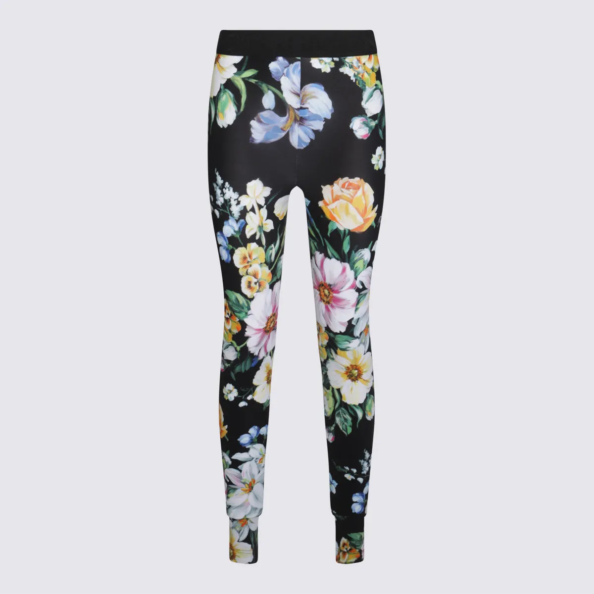 Trousers Mix Fiori F.Do Nero