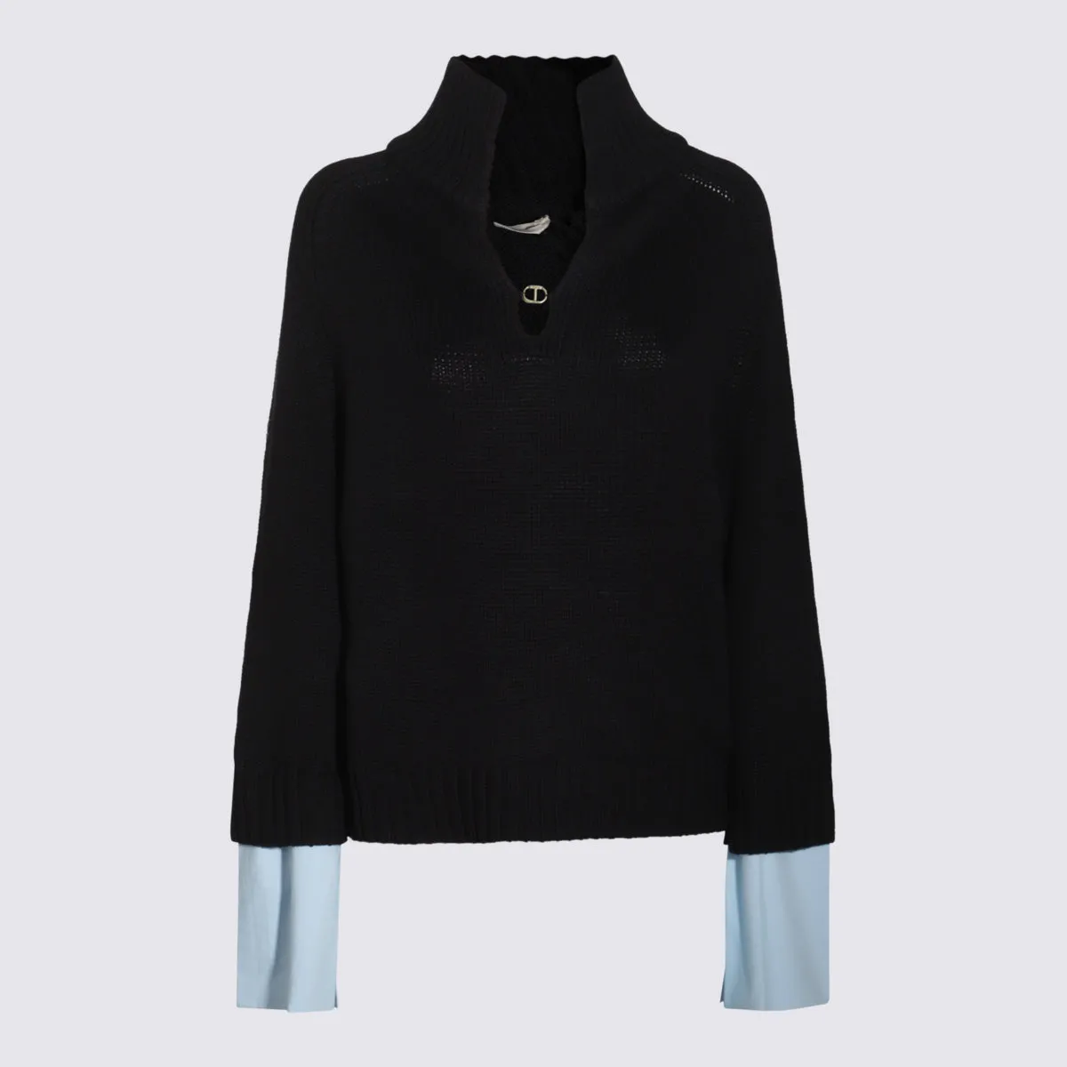 Sweaters Nero/Airy Blue