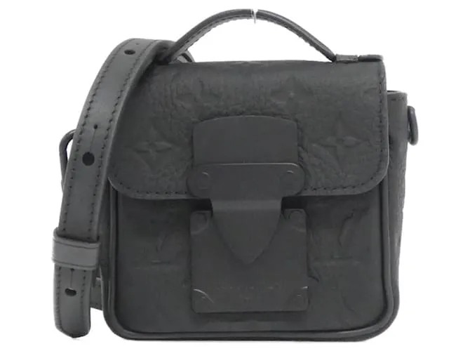 Borsa a spalla Louis Vuitton Taurillon Monogram Pico S Lock Nero