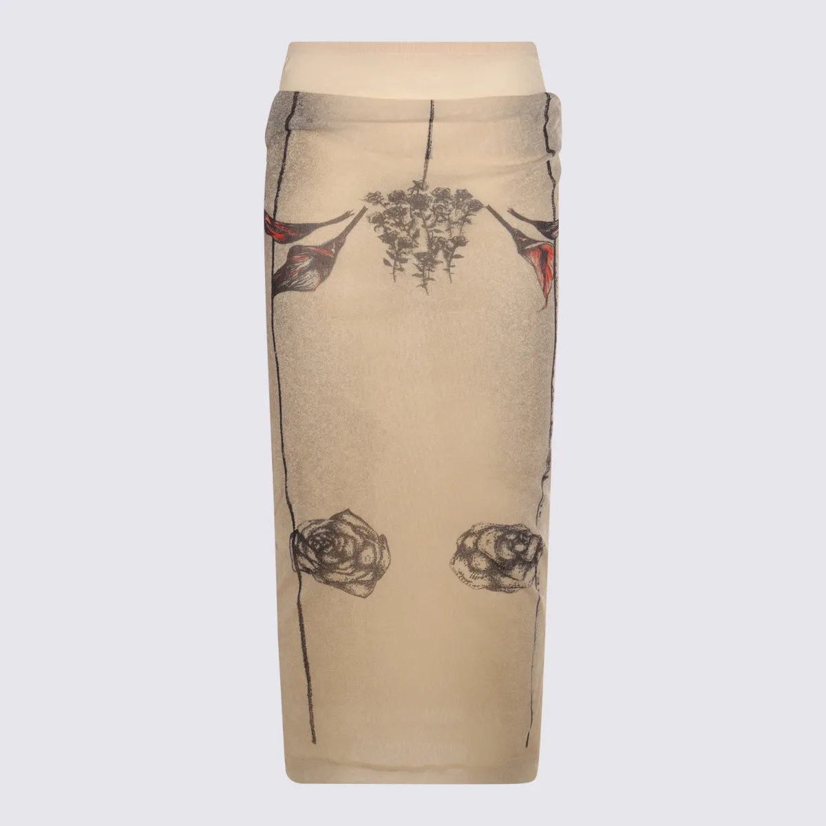 Skirts Ecru/Black/Red