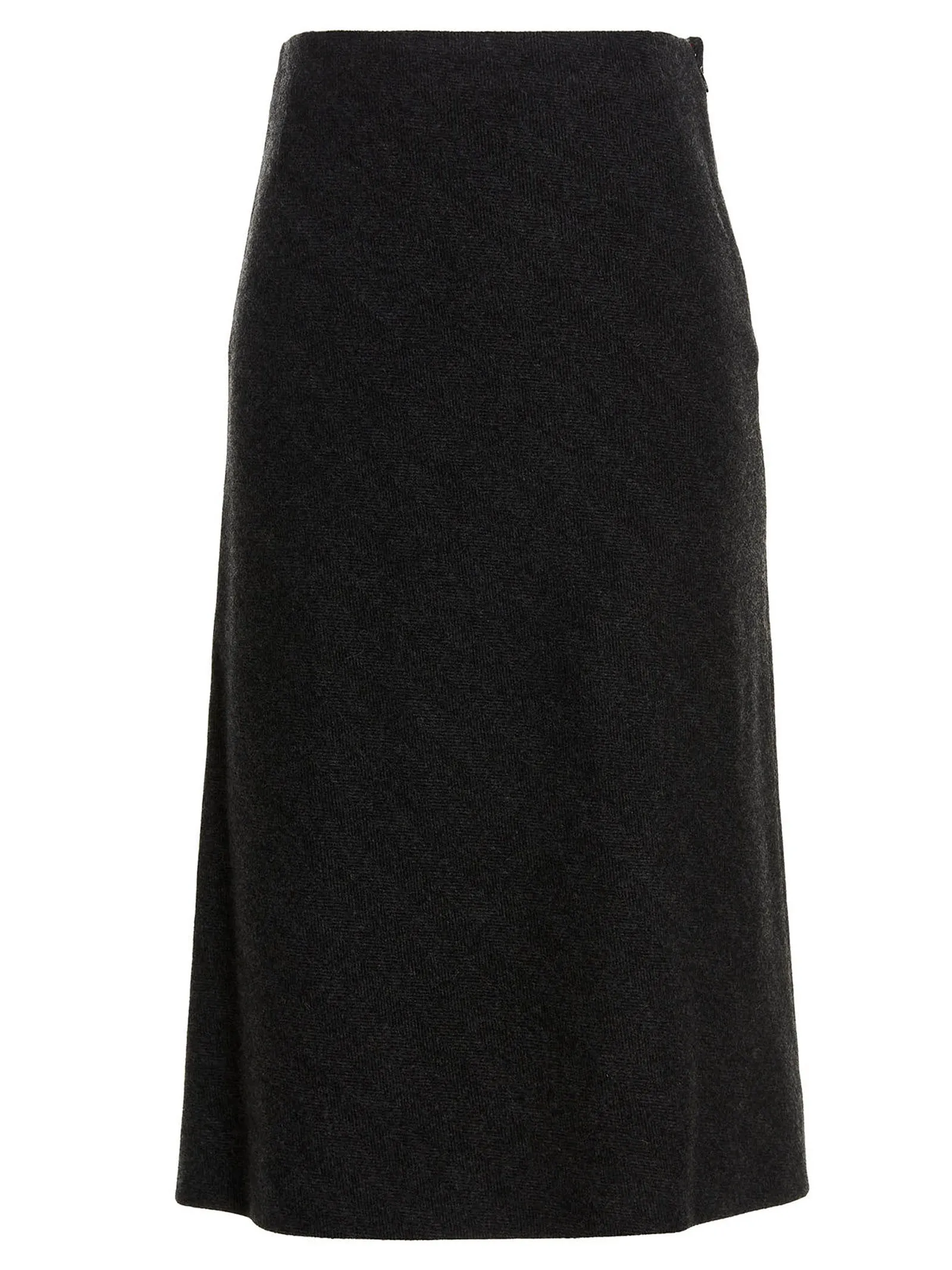 Wool Midi Skirt Gonne Grigio