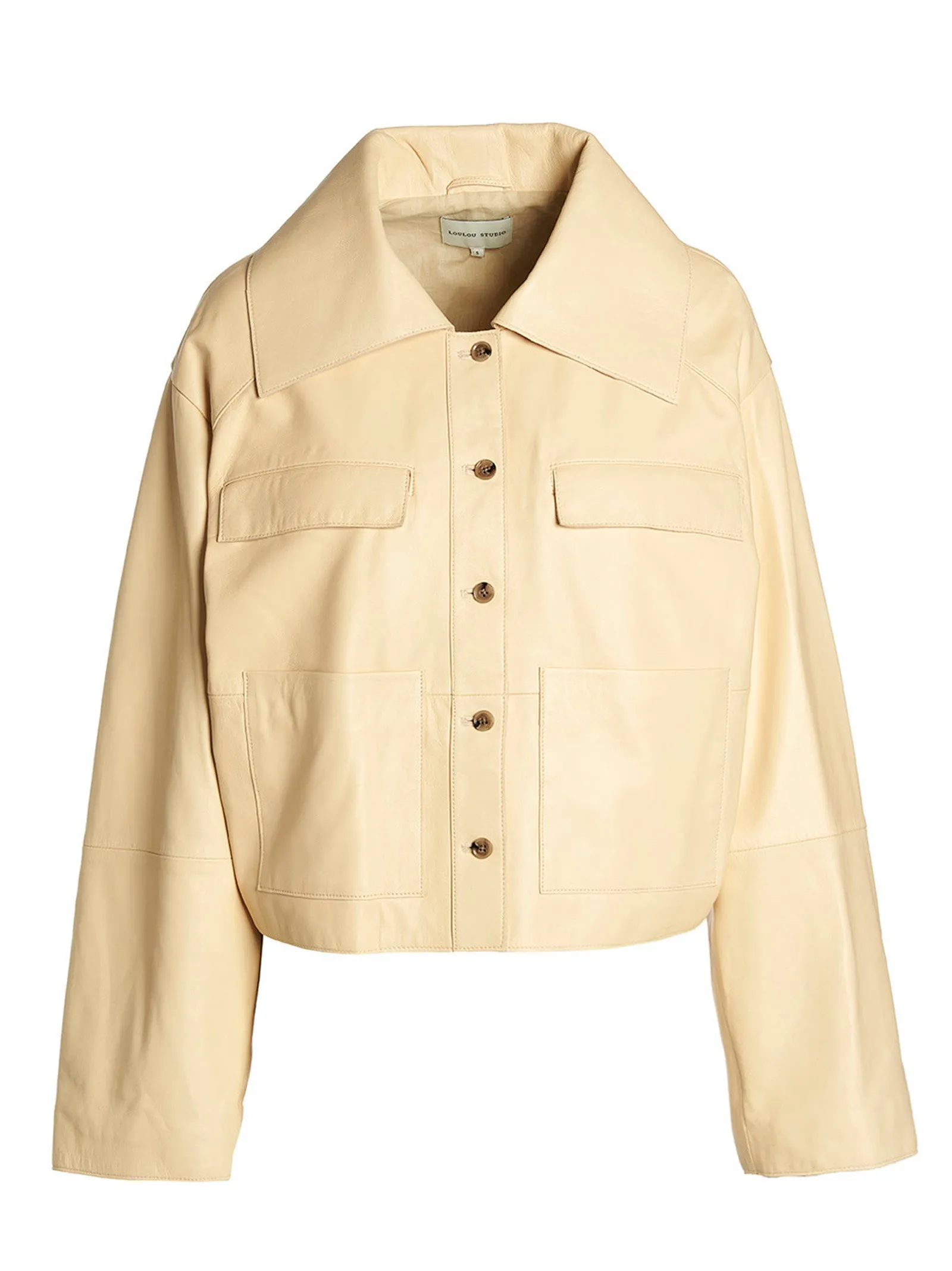 Leather Jacket Puffer Jackets Beige