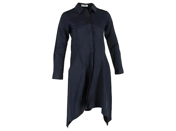 Abito camicia Jil Sander in cotone blu navy