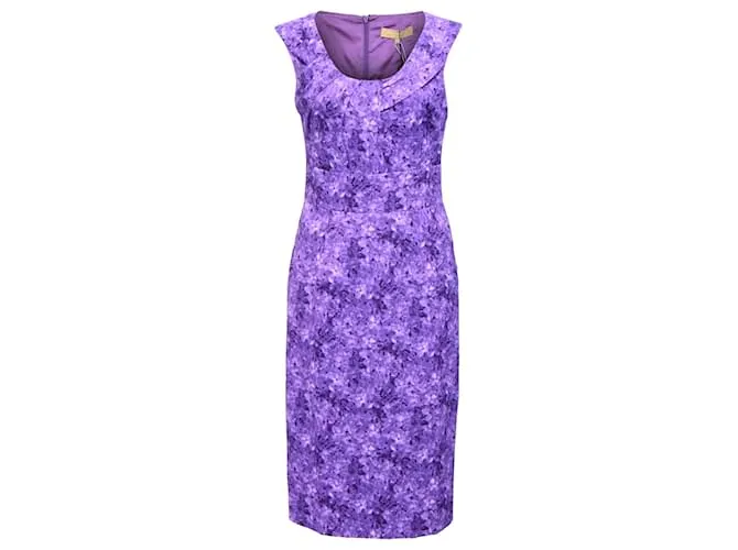 Abito a stampa floreale Michael Kors in rayon viola Porpora