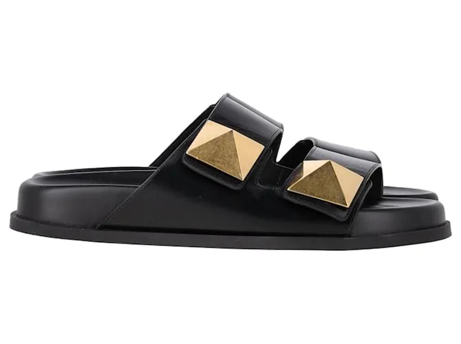 Valentino Garavani Ballerine Valentino Roman Stud in pelle nera Nero