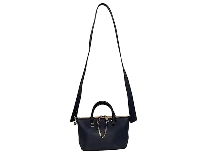 Borsa Chloé Baylee in pelle blu navy
