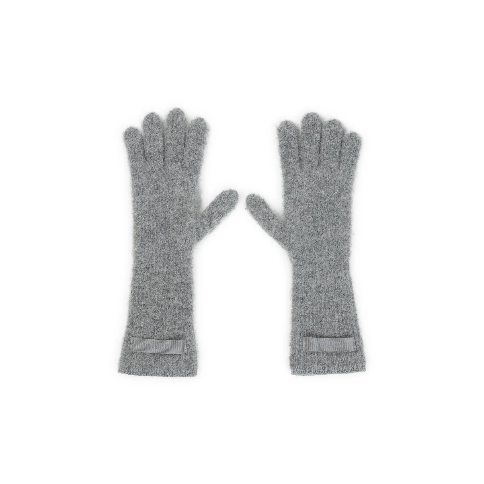 Grey Les Grosgrain Alpaca Gloves