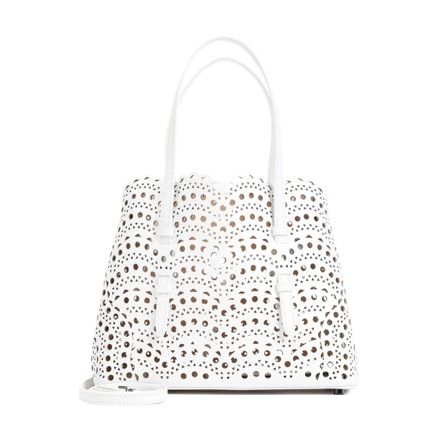 White Calf Leather Mina 25 Bag