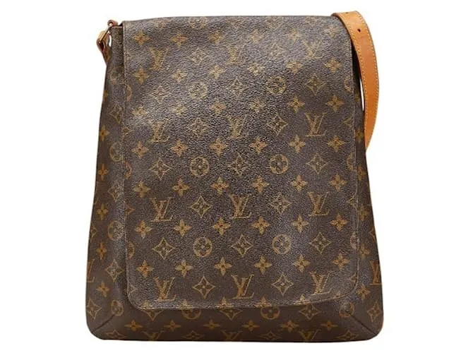 Borsa a Spalla Lunga Musette Salsa Monogramma Louis Vuitton Marrone
