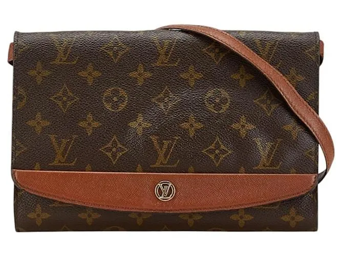 Borsa a spalla Louis Vuitton Monogram Bordeaux 24 Marrone