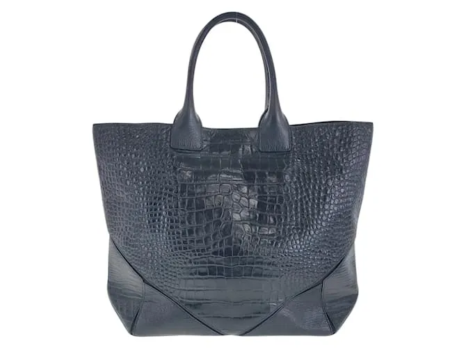 Borsa tote in pelle nera goffrata Givenchy Nero
