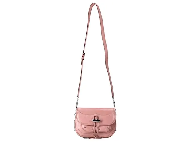 Borsa a tracolla Medium Fiocco di Tod's in pelle rosa Marrone
