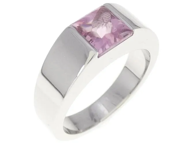 Anello Cartier Tank in oro bianco con tormalina