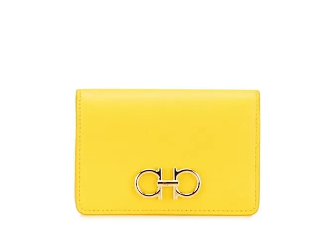 Porta carte Gancini Salvatore Ferragamo Giallo