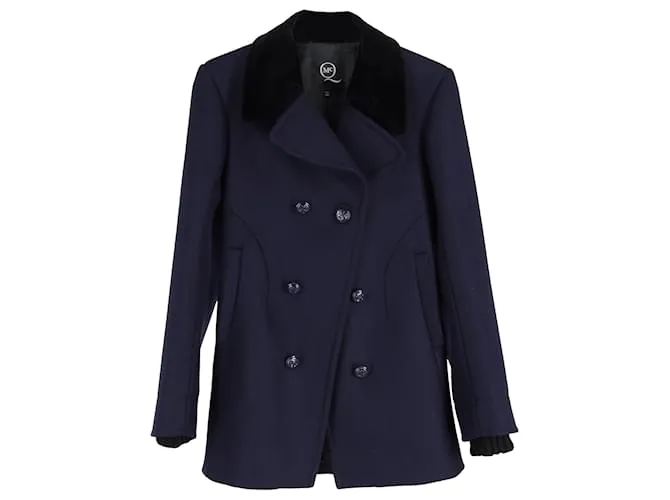 Alexander Mcqueen Cappotto doppiopetto McQ di Alexander in lana blu navy