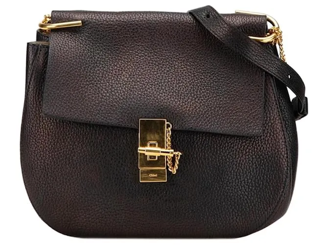 Borsa a Spalla Chloé Drew in Pelle Nera Nero