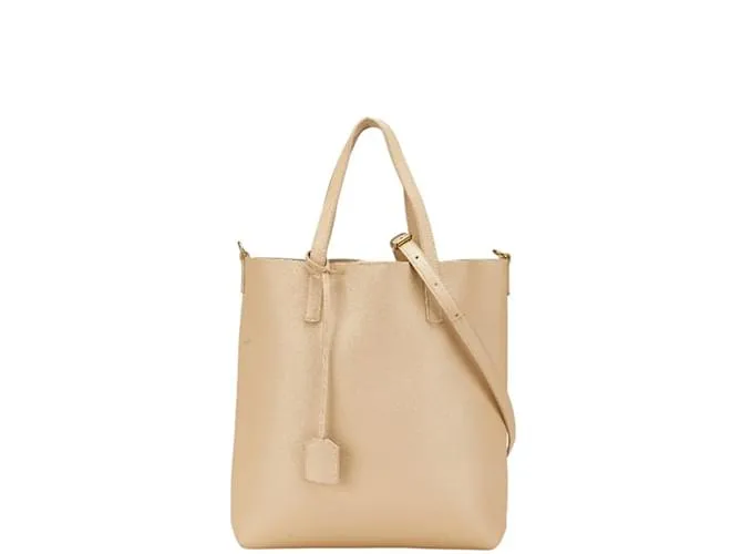 Borsa a mano Toy Saint Laurent in pelle beige