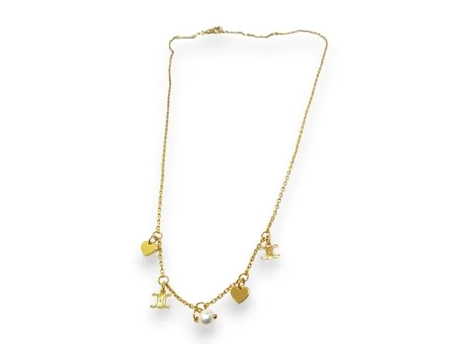 Collana a catena CÉLINE Triomphe Heart in oro giallo D'oro